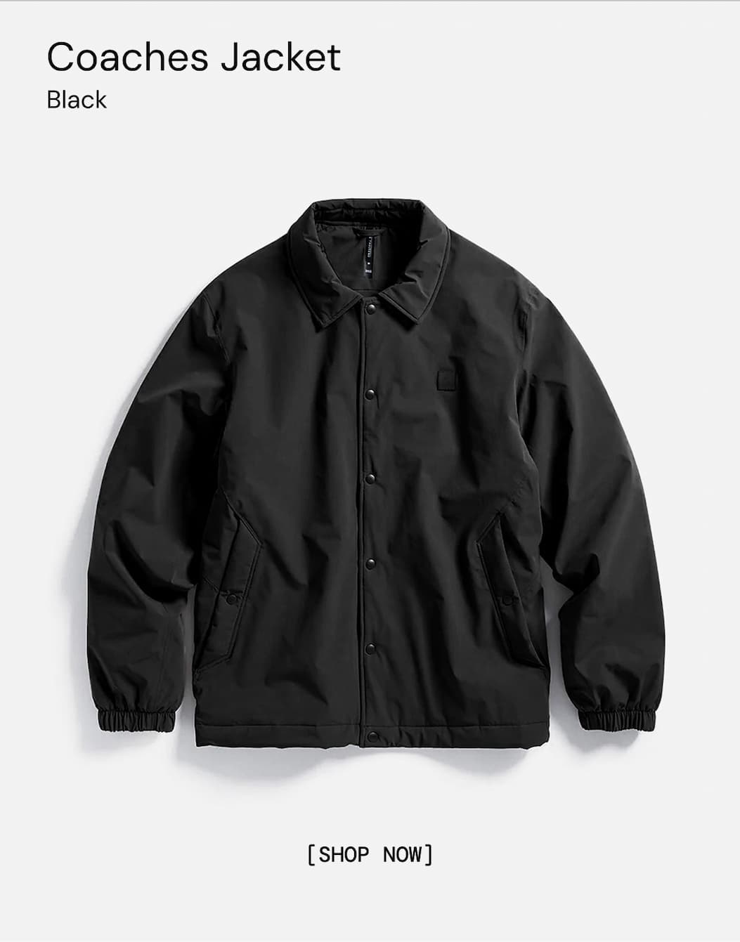 Learn more about the Black Insulated Coaches Jacket