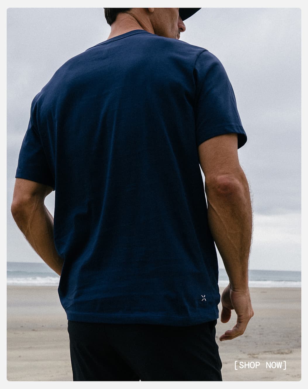 La Jola Beach Workout Active Imagery: Navy Core Tee