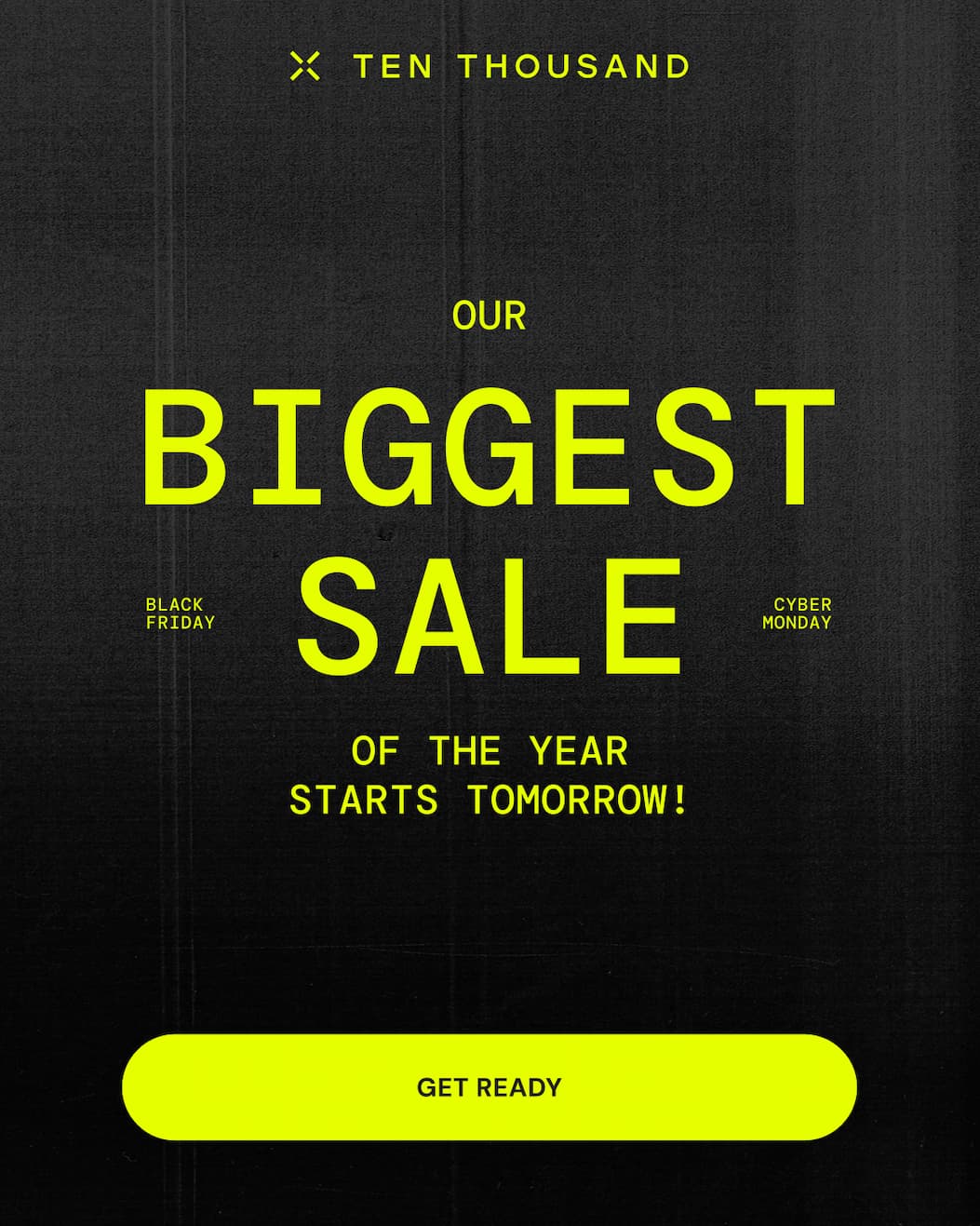 Black Friday Starts Tomorrow