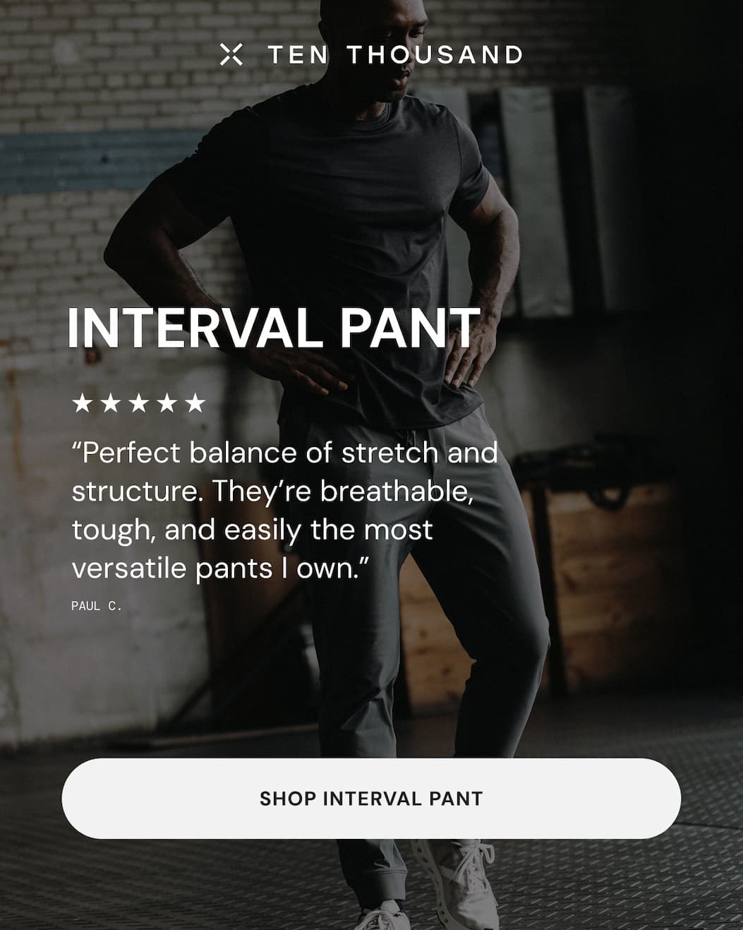 Ten Thousand: Our 5-Star Reviewed Interval Pant is now fully restocked for the season. Shop Now to get our bestselling pant