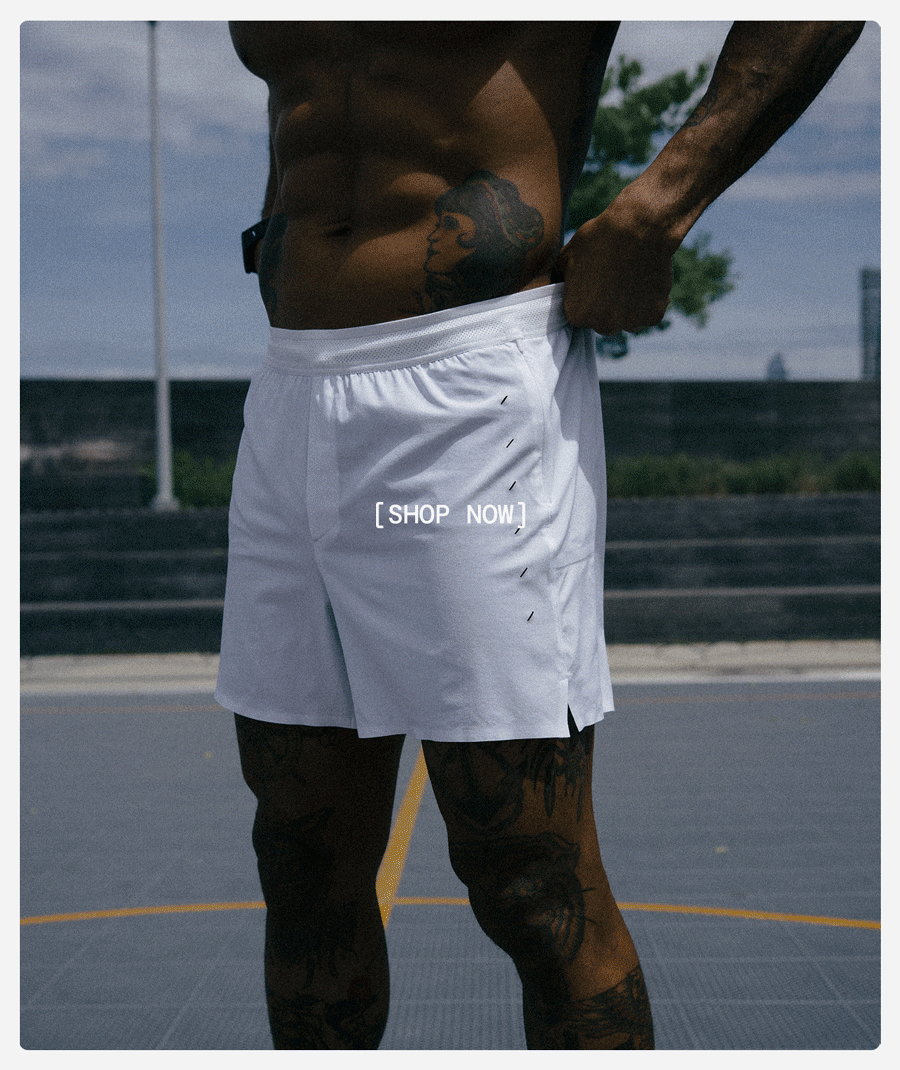 Gif showing restocked Salt Off-White Performance Staples