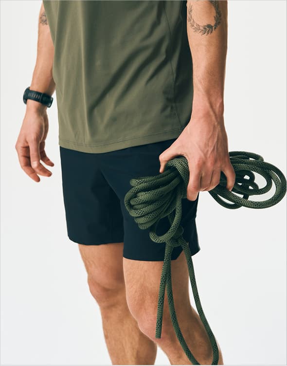 In Studio Rock Climbing Gear Black Tactical Short