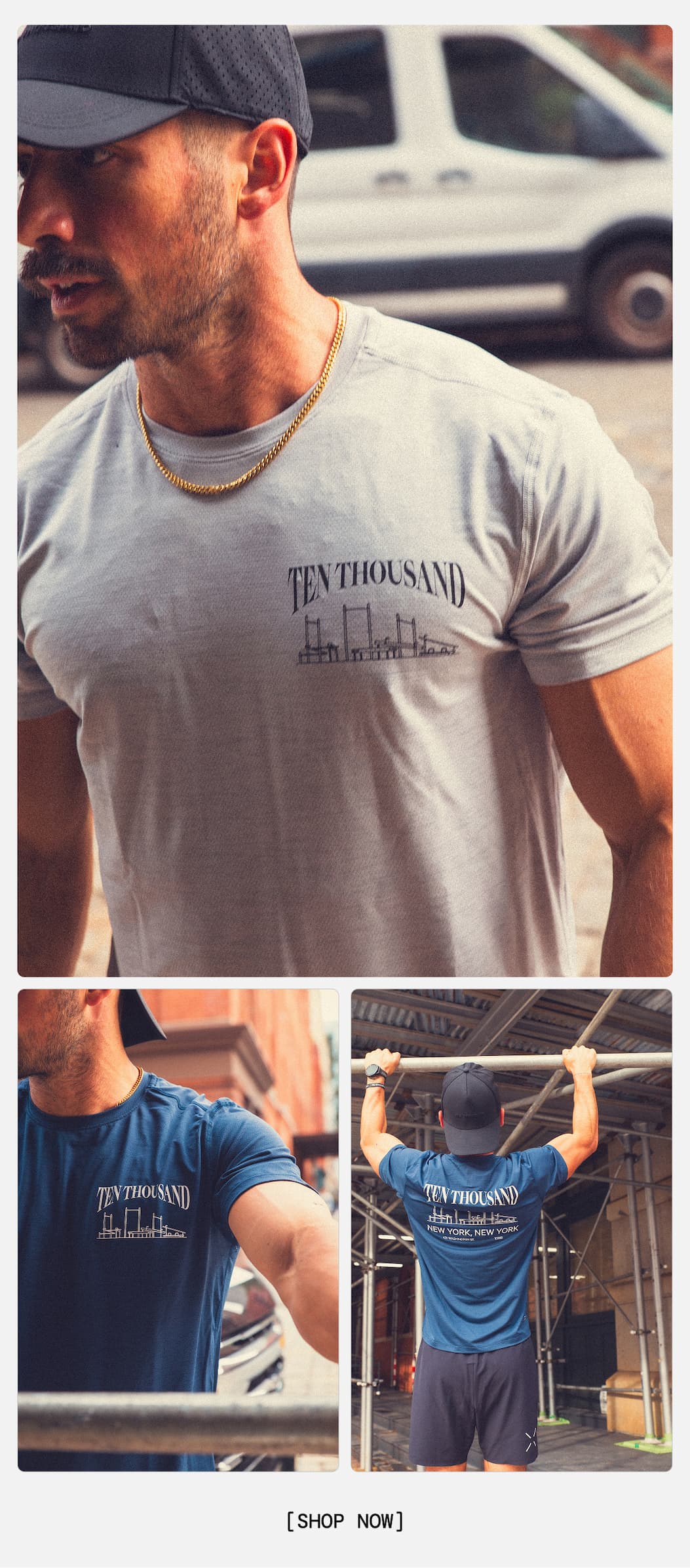Image: Collage of Dan working out in Tribeca
