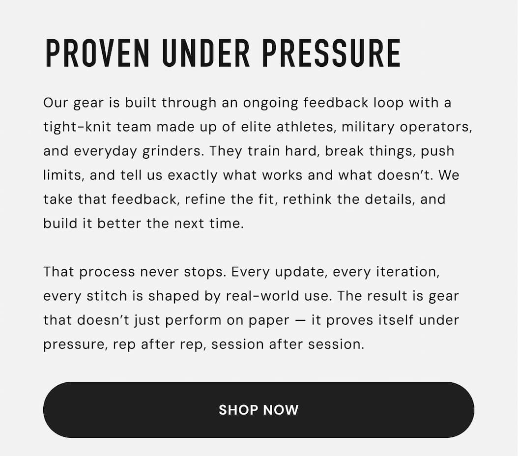 Proven Under Pressure: All Ten Thousand Products are Developed with an Athlete Led Design Ethos. Shop All ALD Procuts 