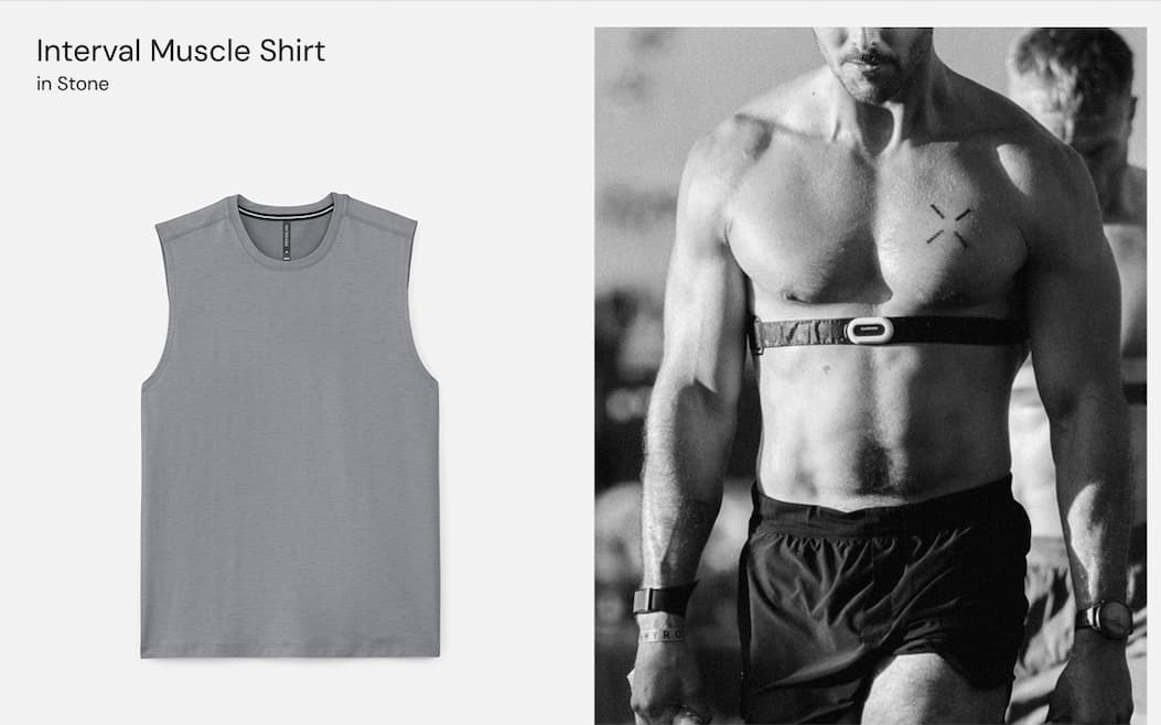 Shop Interval Muscle Shirt in Stone