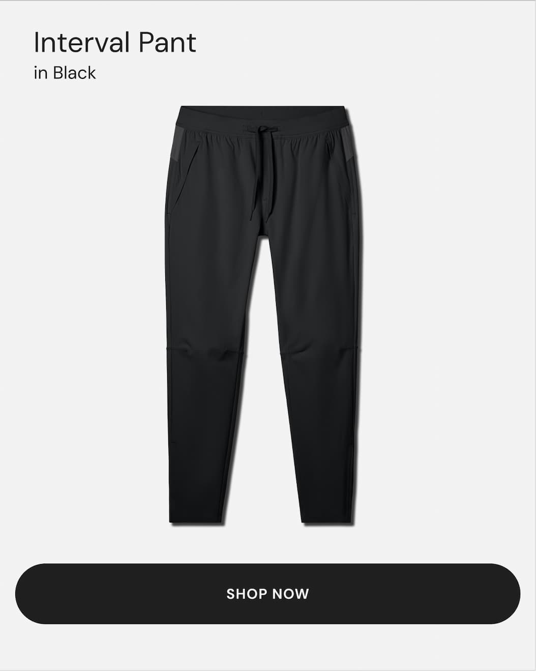 Black Interval Pant