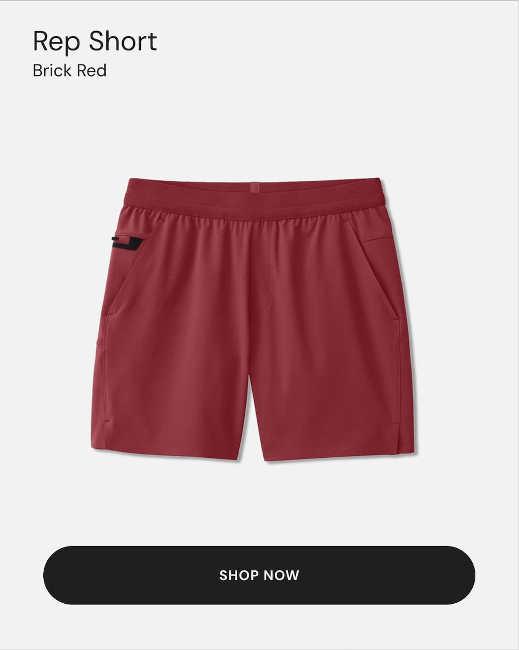 Brick Red Rep Short