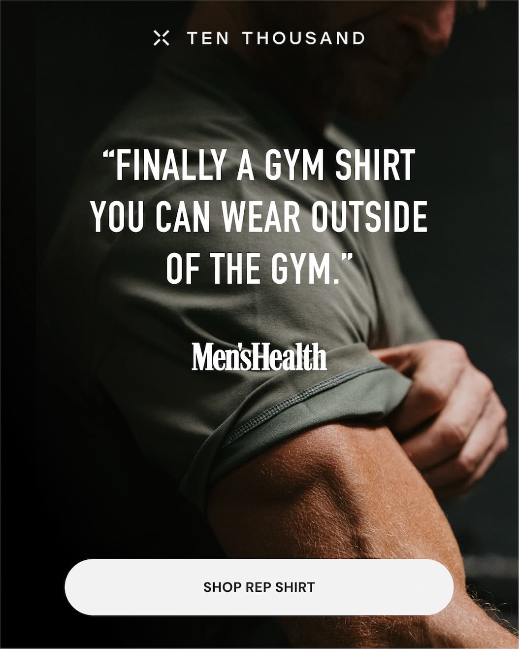 Ten Thousand: Men's Health Magazine Top Pick for Gym Shirts: The Rep Short. Available to shop now in four colors