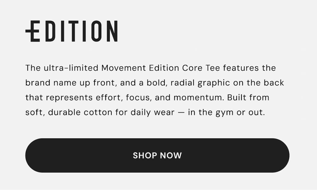 Shop the New Edition Launch Now - Core Tee