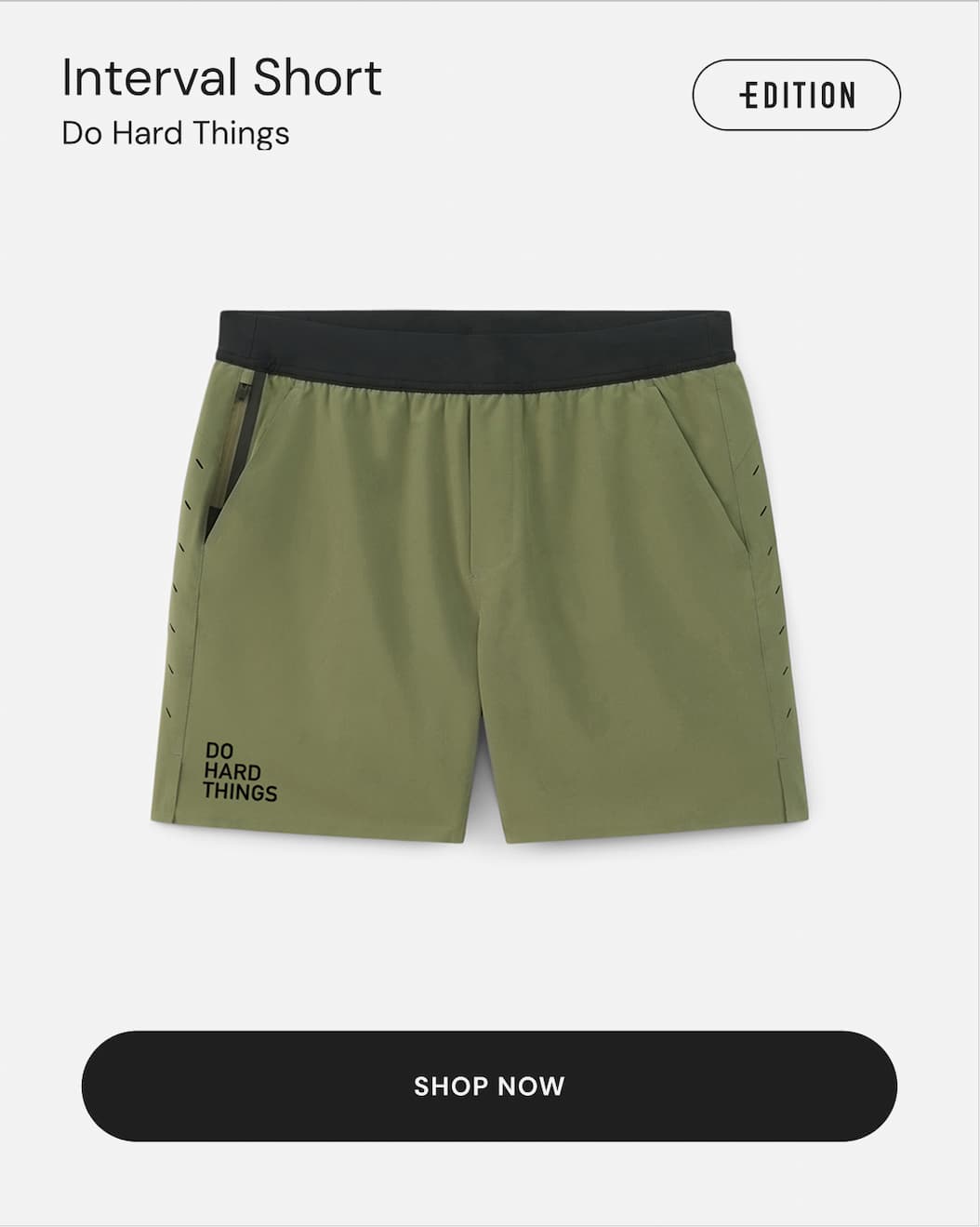 OD Green Interval Short: Do Hard Things Limited Edition Product Image