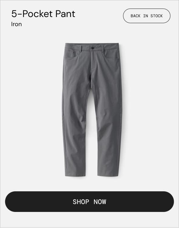 Shop Iron Grey 5-Pocket Pant