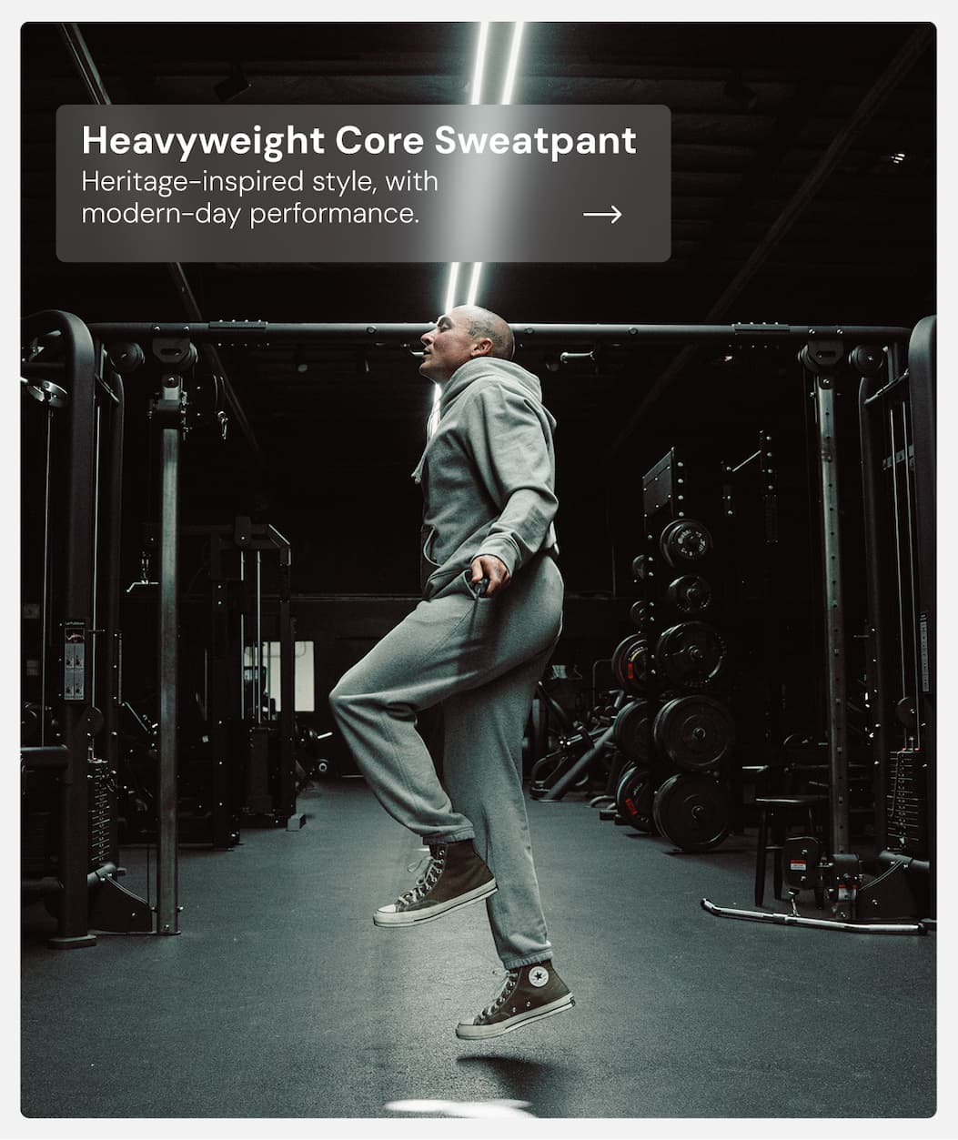 Active Image: Medium Heather Grey Heavyweight Core Sweatpant