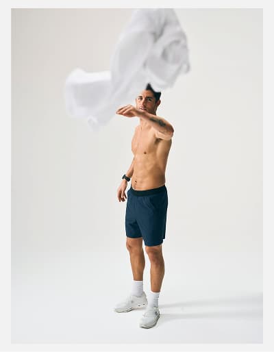 Shop Navy Blue 7" Lined Interval Training Short
