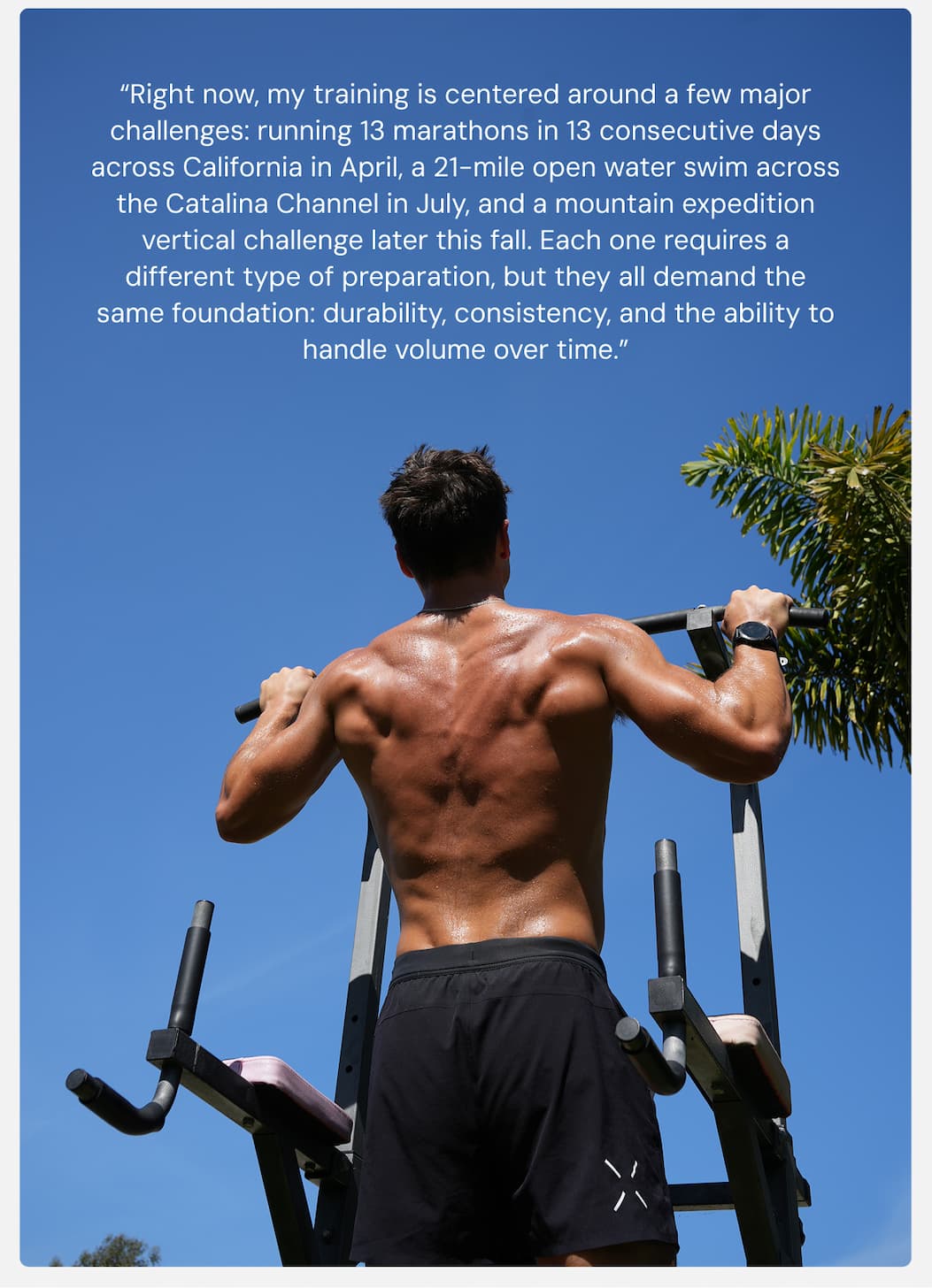 Quote from Seth: “My training isn’t one-dimensional: I’m stacking runs, strength, conditioning, and recovery across different environments all week. I need gear that moves with that without becoming something I have to think about. Ten Thousand fits that rotation. It holds up, performs across conditions, and lets me stay focused on the work.”