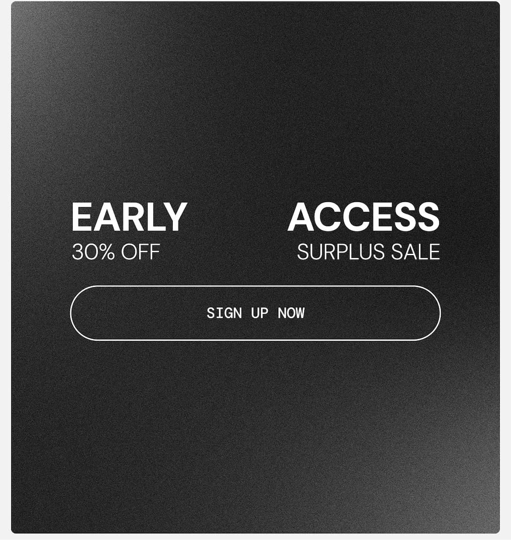 June Surplus Sale SMS Signup Teaser