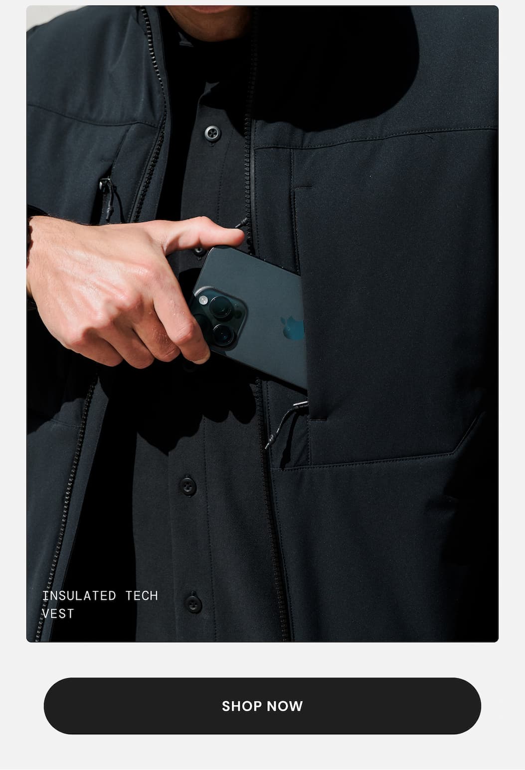 Phone Pocket Detail: Insulated Tech Jacket