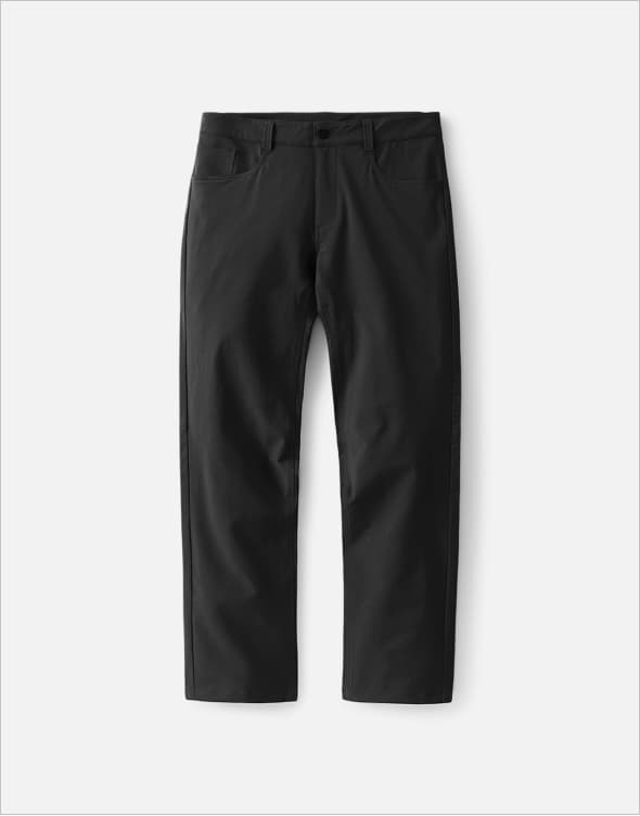 Shop Black Straight Fit 5-Pocket Pant