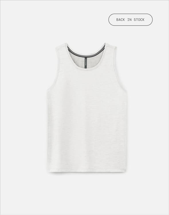 Shop Interval Running Tank Top in Salt White