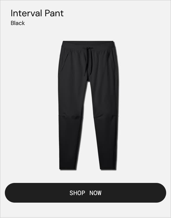 Black Interval Pant