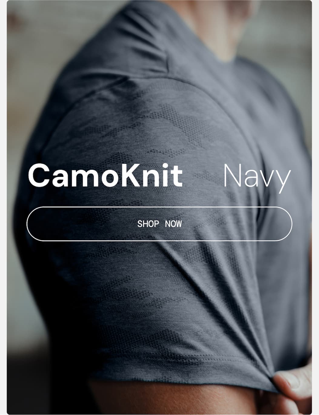 Restock: CamoKnit Training Shirt in Navy Blue