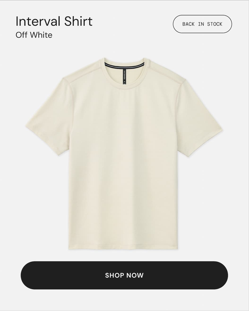 Shop the Off White Short Sleeve Interval Shirt