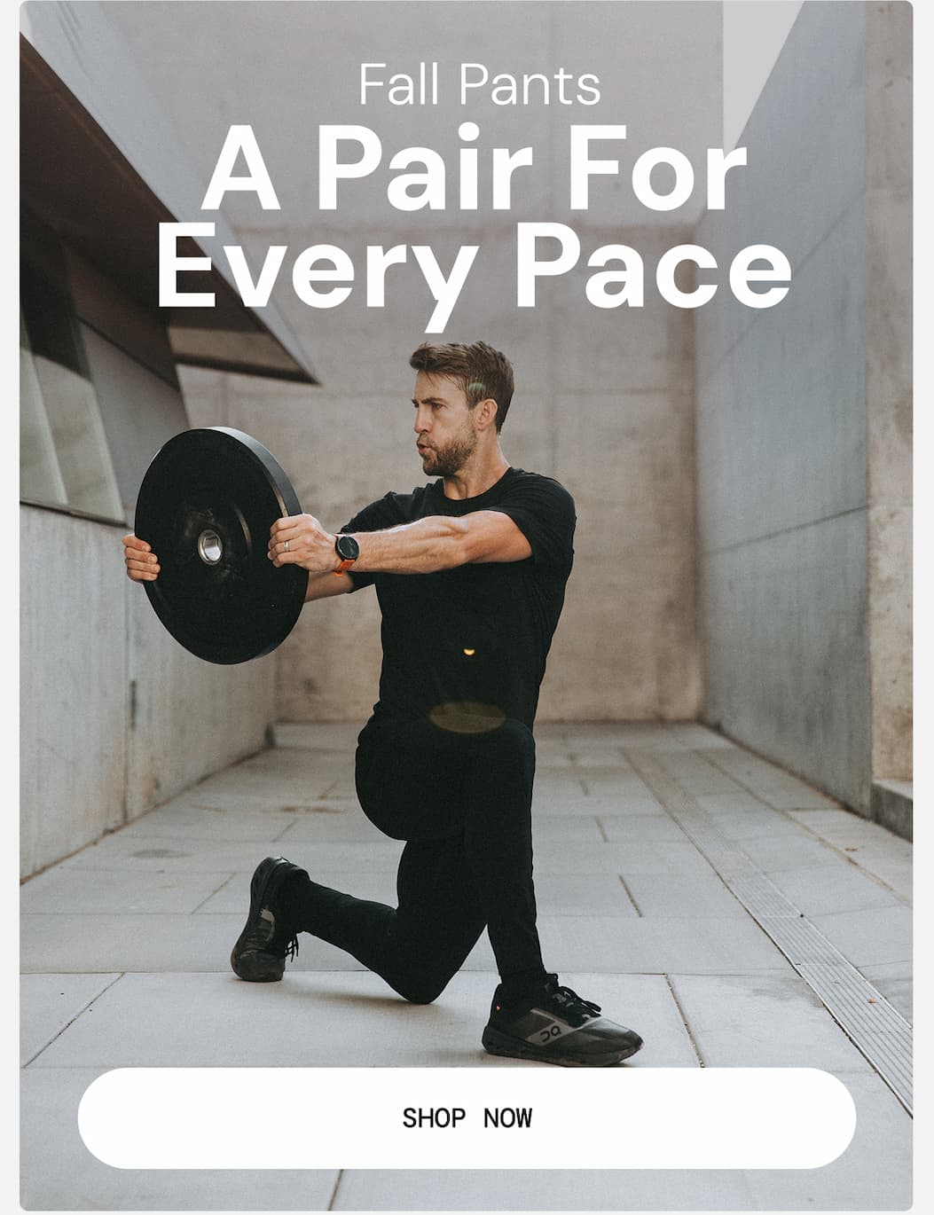Hero: New Fall Training Pants. Active Image in Black Interval Short