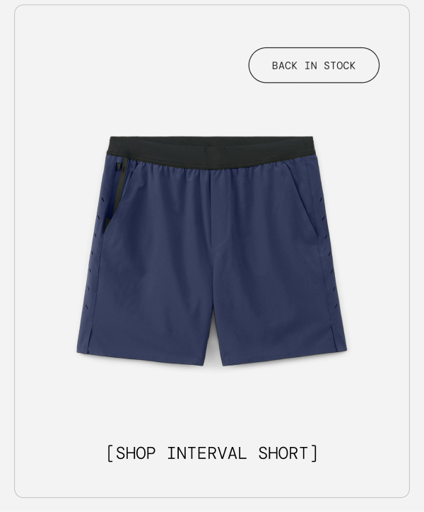 Shop Navy Interval Shorts
