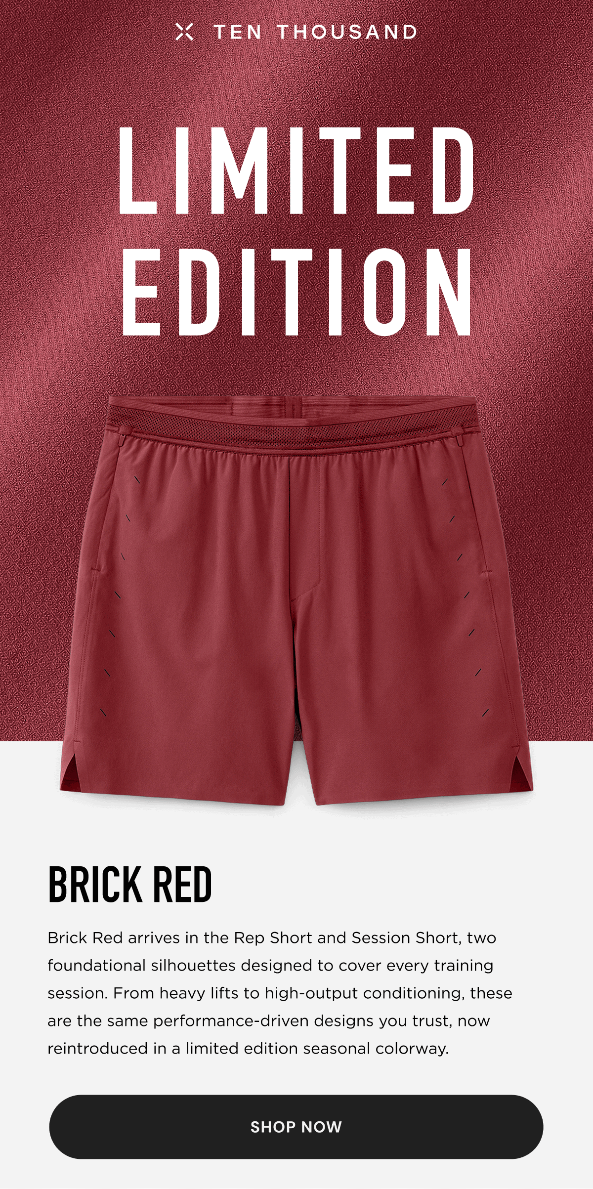 New Brick Red Color in Shorts