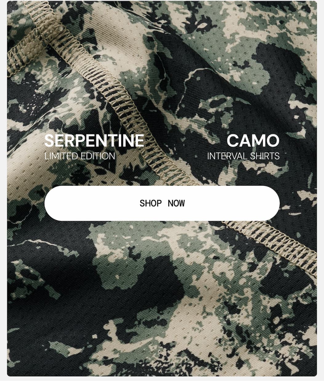 New: Limited Edition Drop of Serpentine Camo Print in Interval Training Shirts