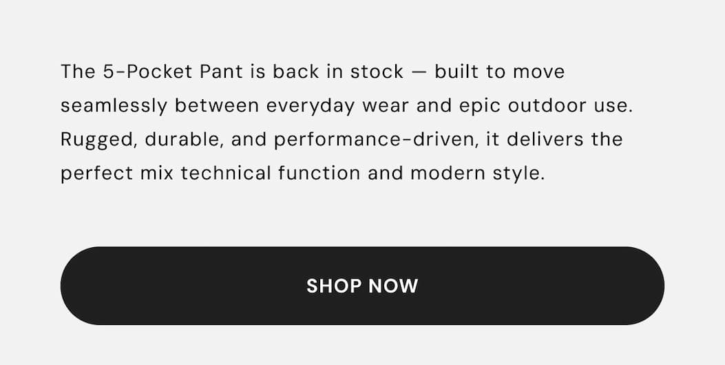 Ten Thousand: Our 5-Pocket Pant is back in stock and ready for anything. Gear up now