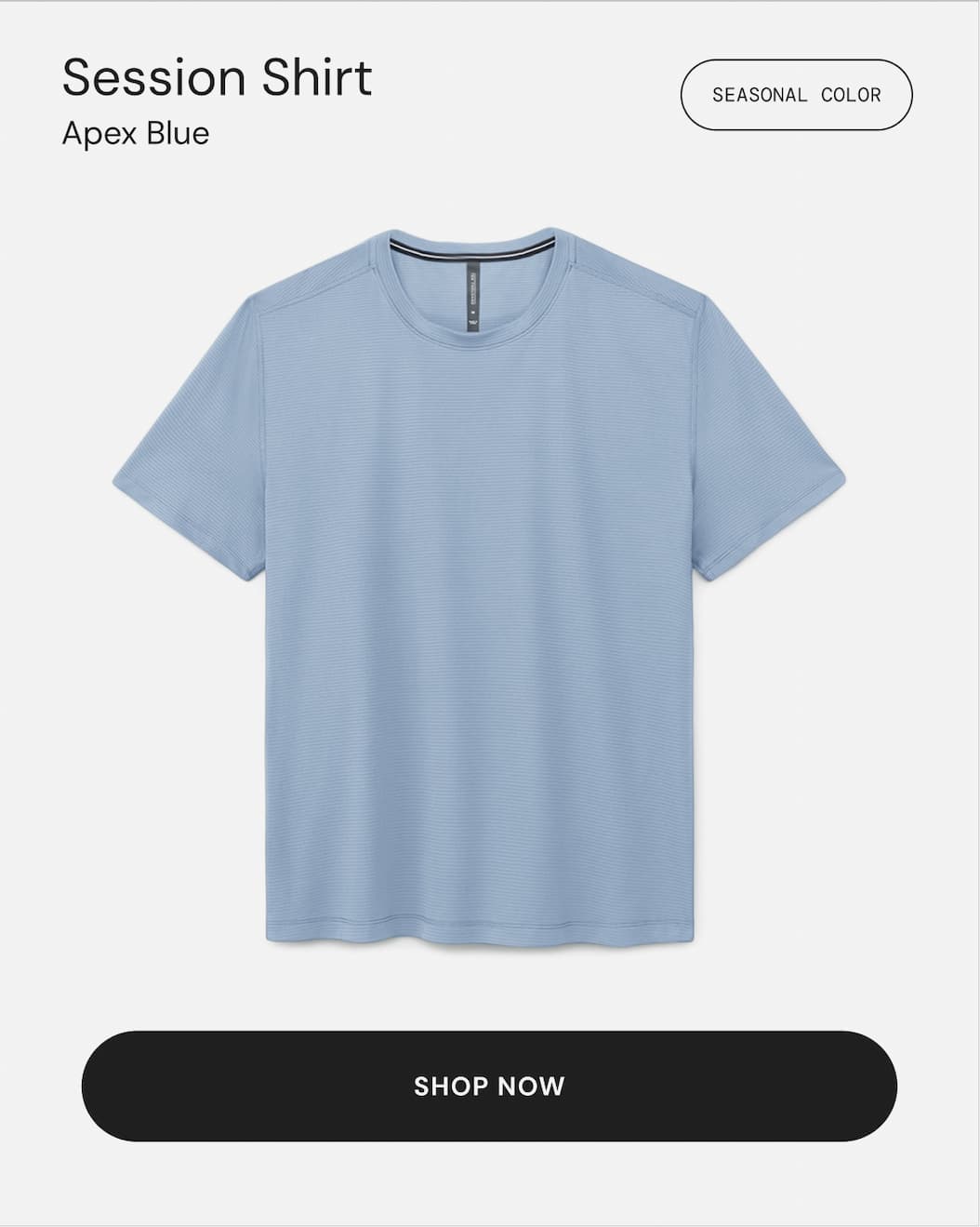 Shop the breathable Session Running Shirt in Apex Blue