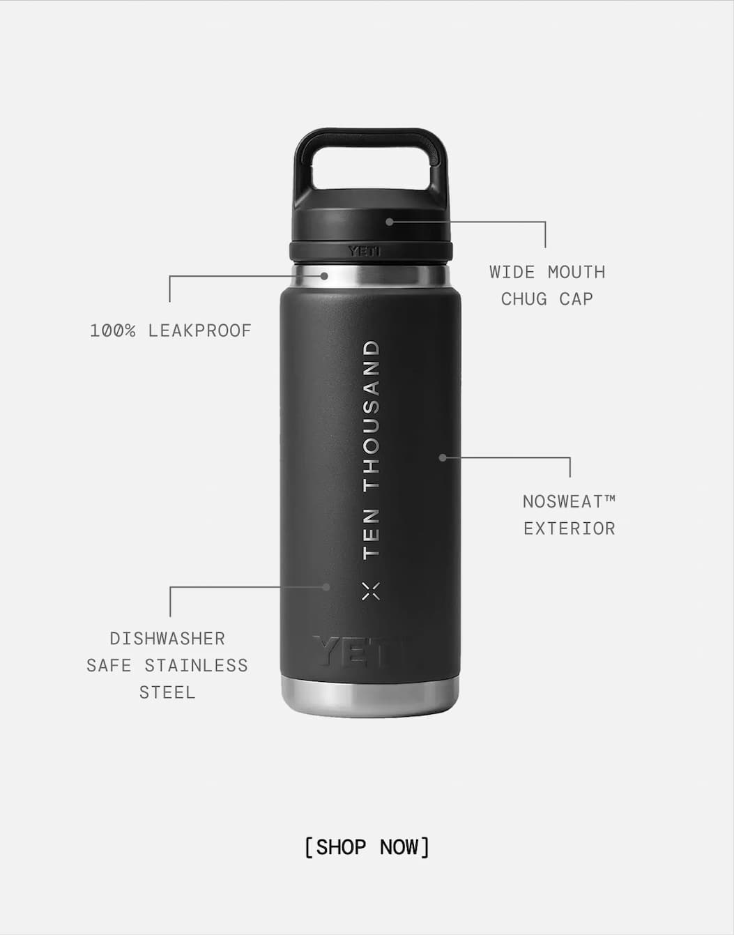 Product Features of Yeti Rambler 36 OZ Water Bottle