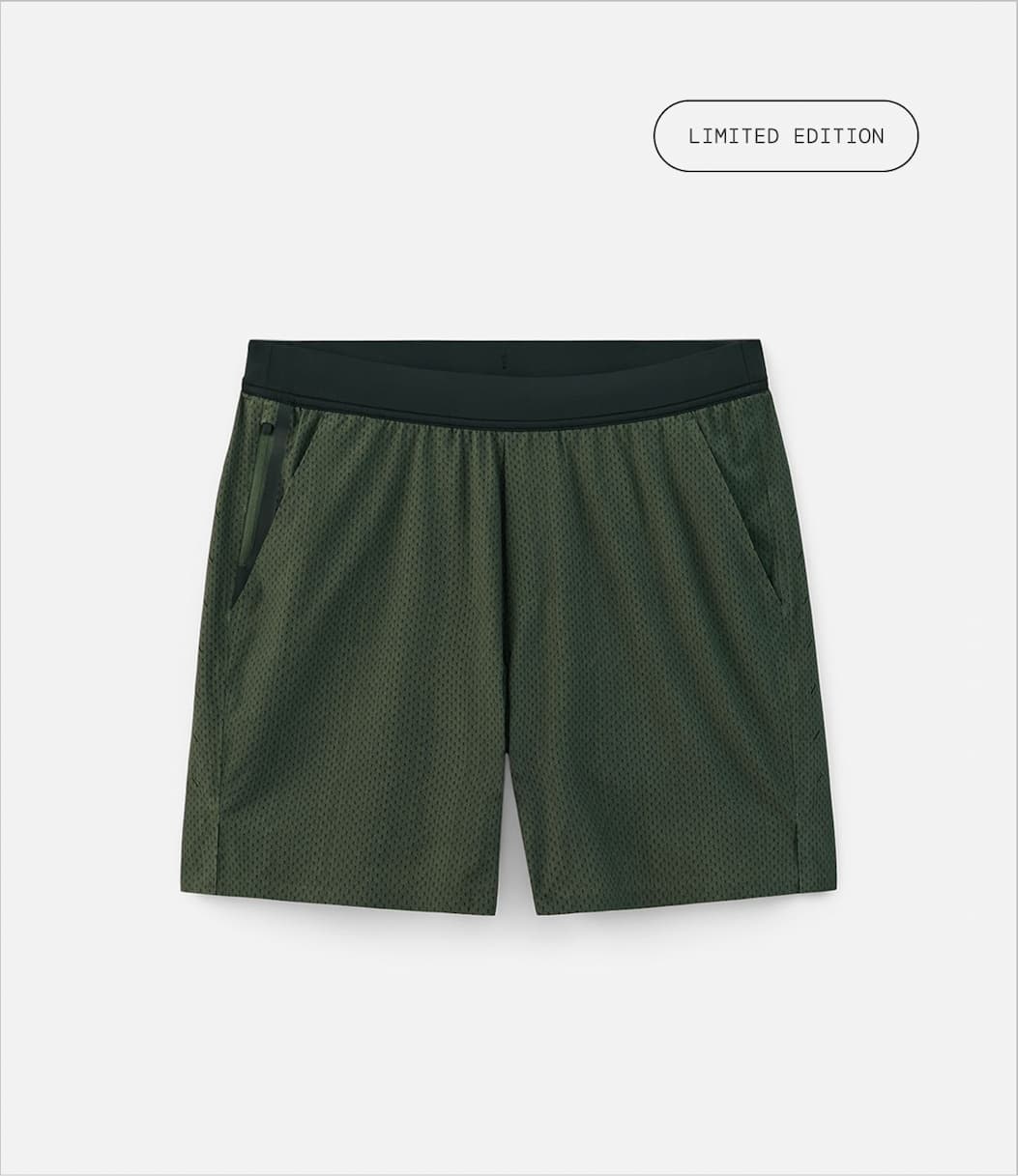 Limited Edition Mesh Short Print in Lined Interval Gym Shorts