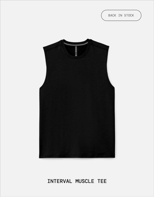 Shop Black Interval Muscle Tee