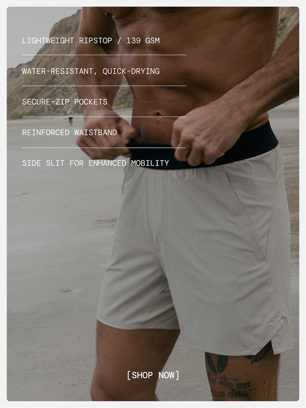 Tactical Short Product Details: LIGHTWEIGHT RIPSTOP / 139 GSM   WATER-RESISTANT, QUICK-DRYING   SECURE-ZIP POCKETS   REINFORCED WAISTBAND   SIDE SLIT FOR ENHANCED MOBILITY