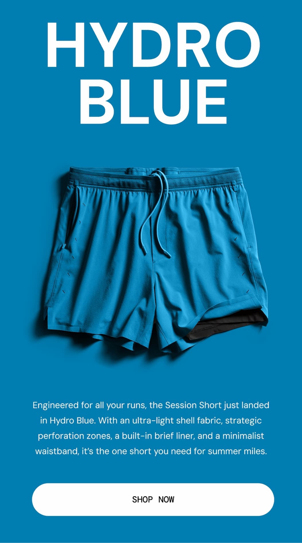 New: 7" Session Run Short in Hydro Blue