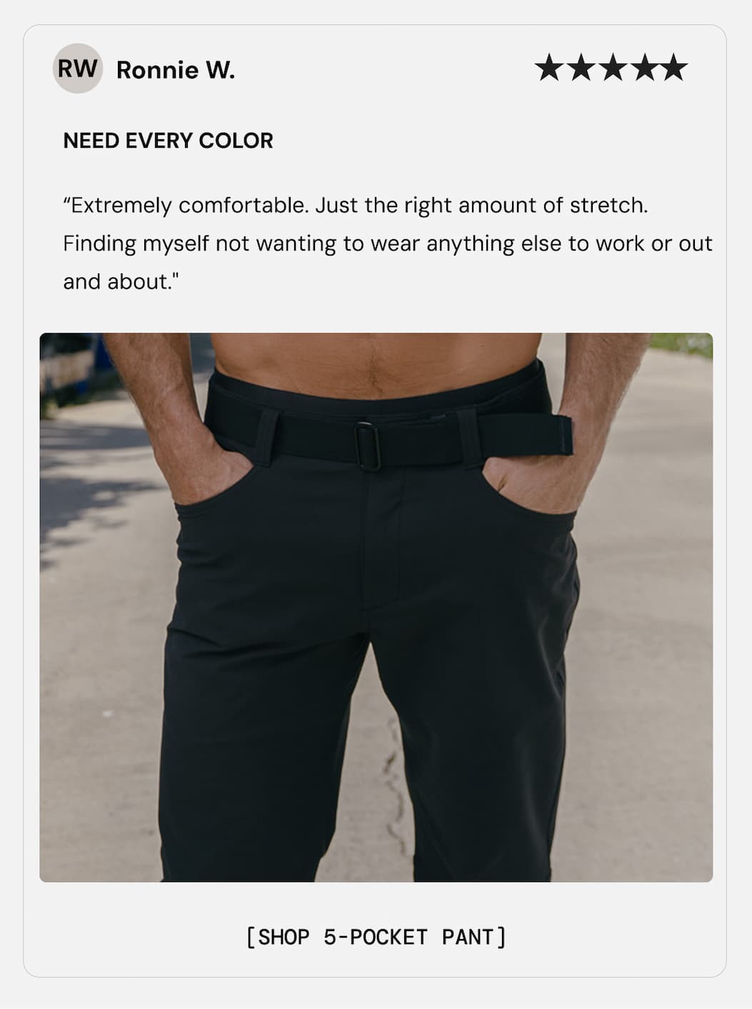 5 Star Review from Ronnie W.