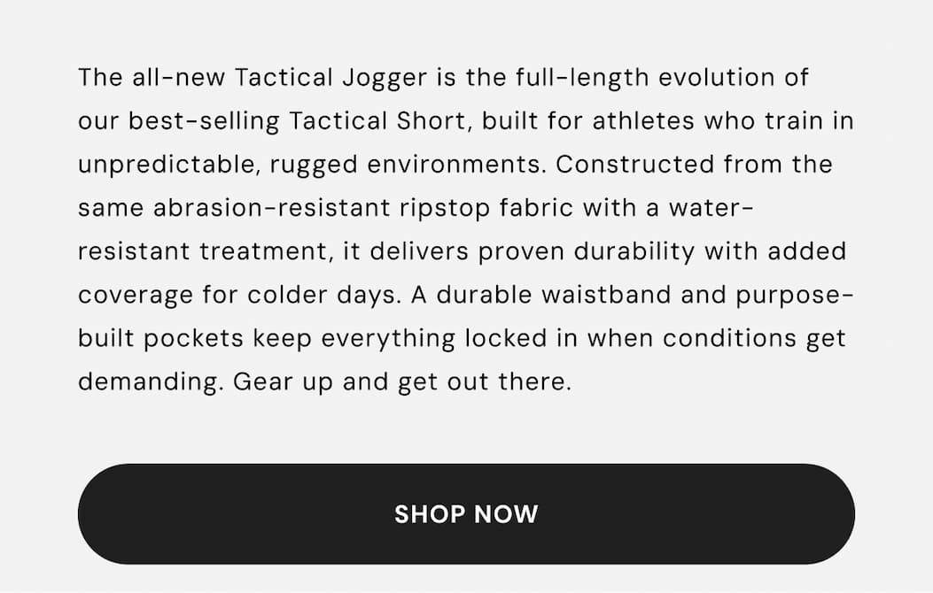 Tactical Jogger Description