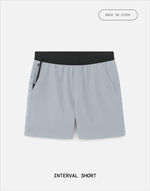 Light Grey Unlined Interval Short