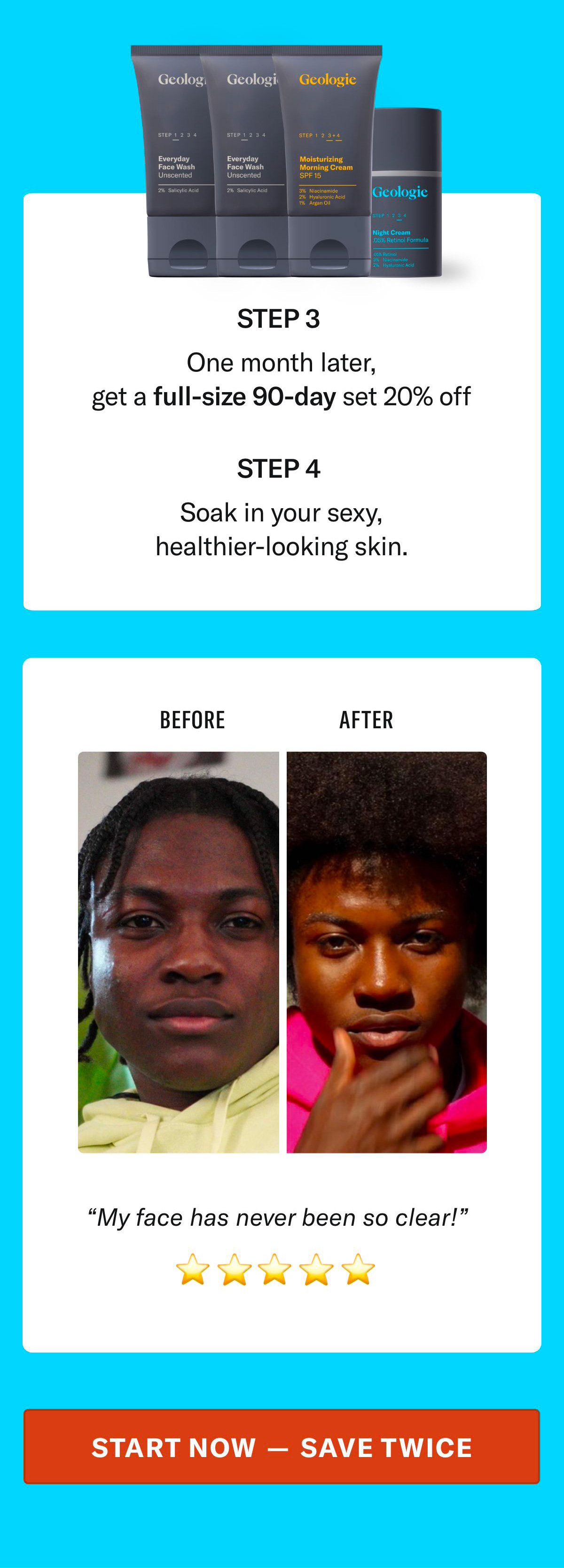 🚨 Get a DOUBLE discount 🚨 Back to Clear Skin Sale Geologie