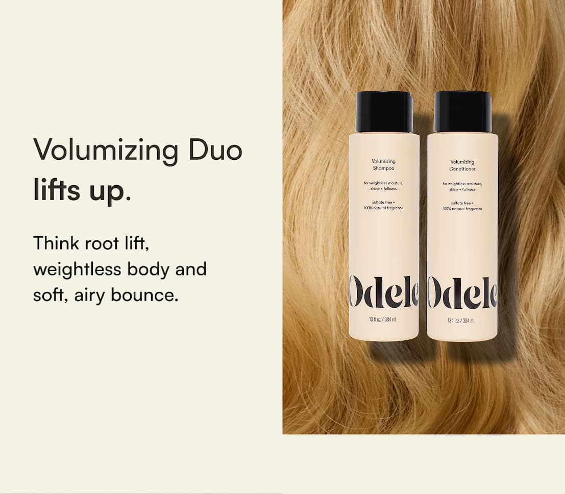 Volumizing Shampoo lifts hair at the root