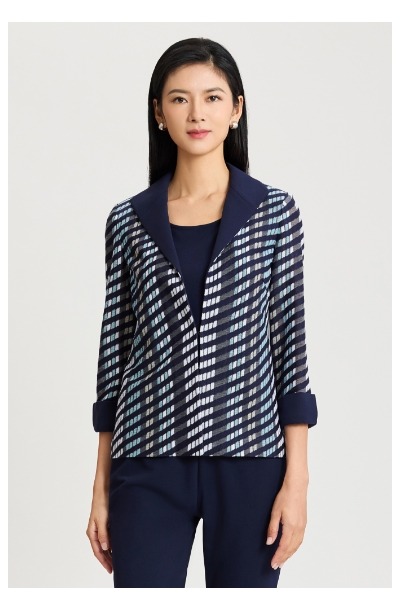 Heritage Mixed-Media Wing Collar Jacket