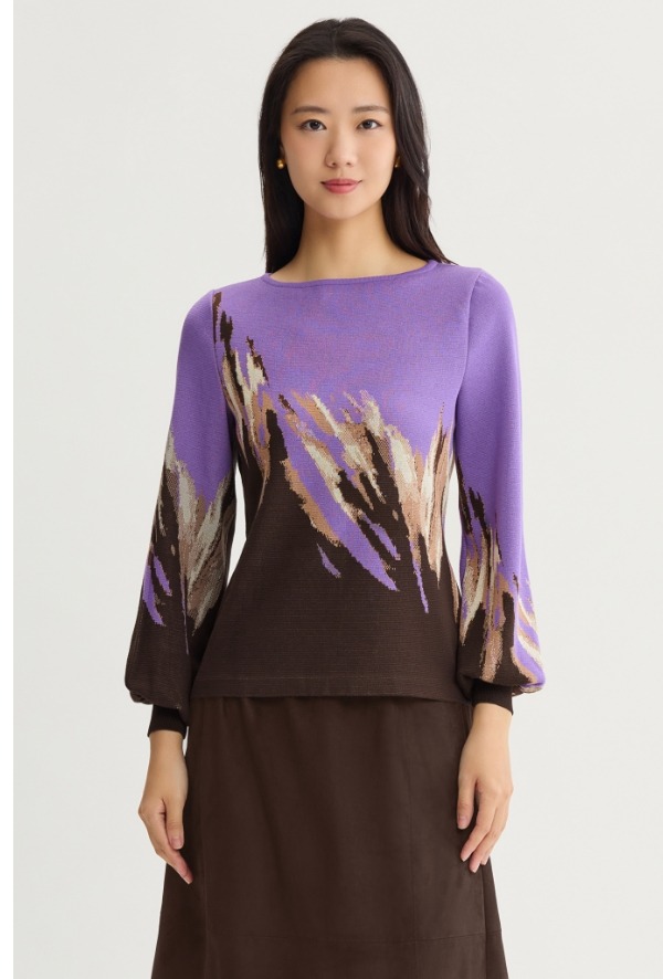 Soft Jacquard Knit Top