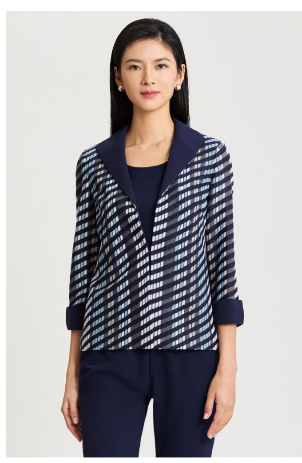 Heritage Mixed-Media Wing Collar Jacket