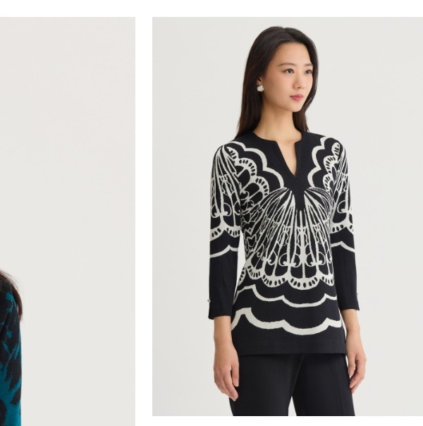 Feminine Soft Jacquard Knit Tunic
