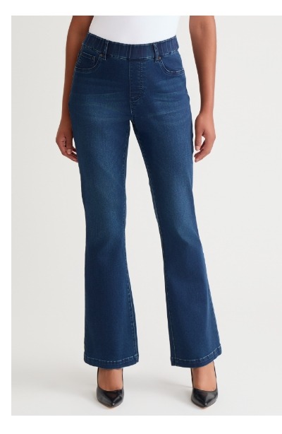 Denim Pull-On Flare Bootcut Jeans