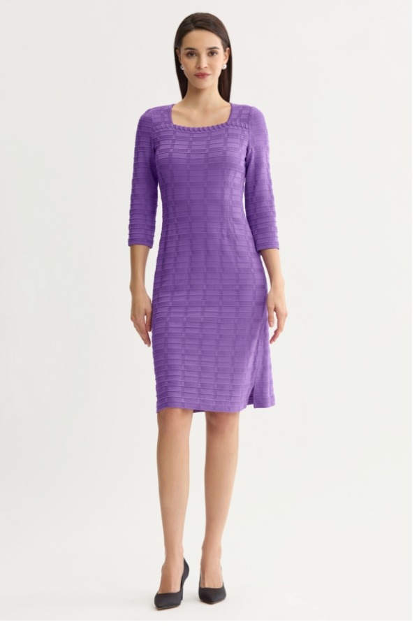 Textured Soft Knit Sheath Dress