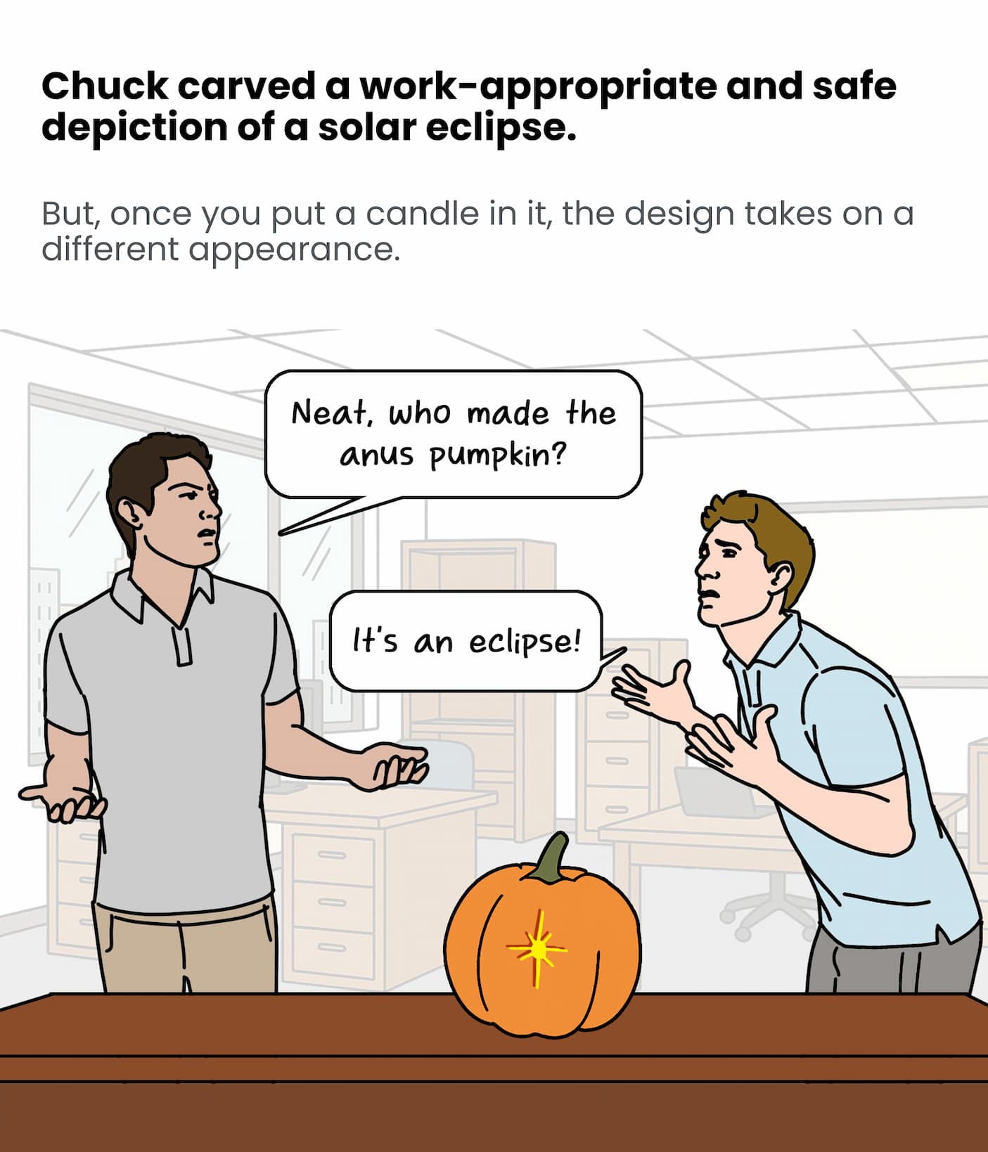 Chuck Carved a "Solar Eclipse"