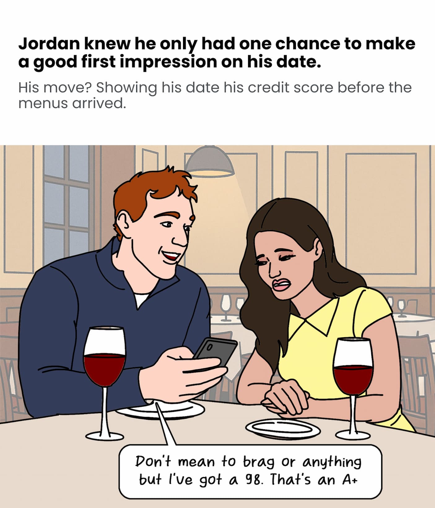 Jordan knew he only had one chance to make a good first impression on his date.