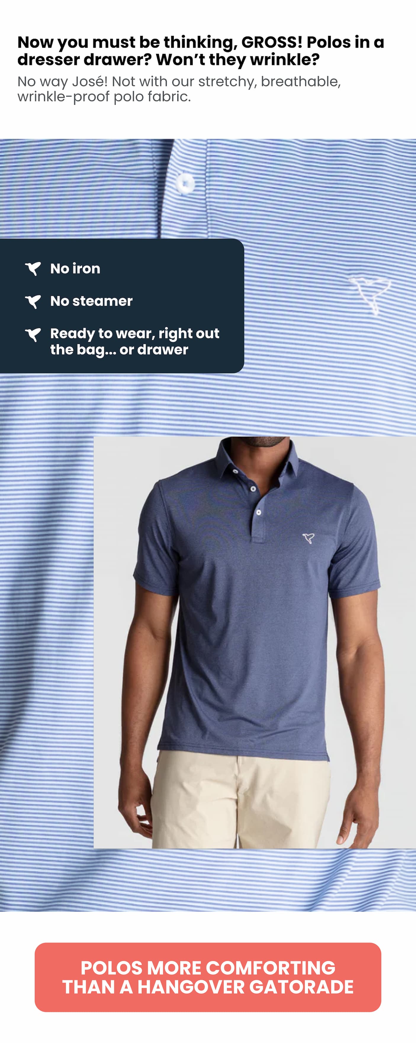 Wrinkle-Free Polos